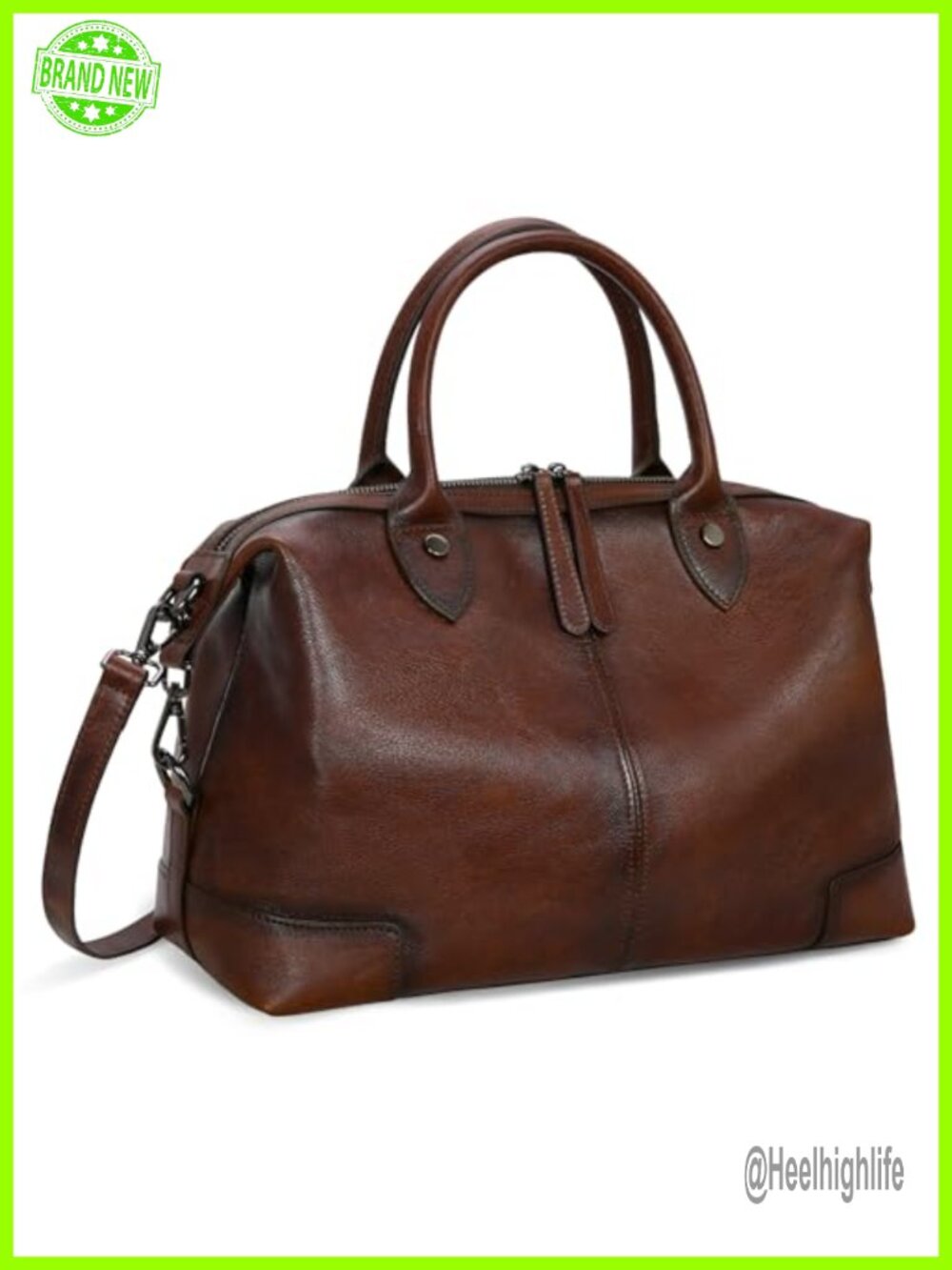 Genuine Leather Satchel Tote Bag Large Doctor Handbag for Women